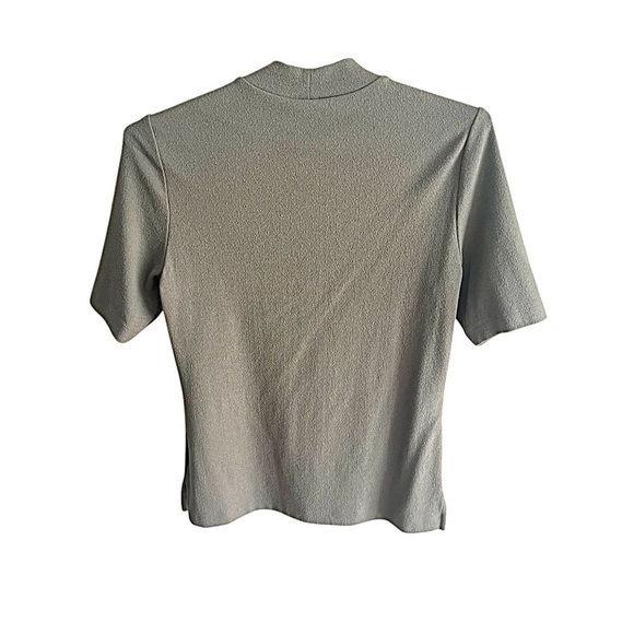 Club Monaco | Mock Neck Olive Green Tee | Women’s Size Medium - Picture 3 of 6